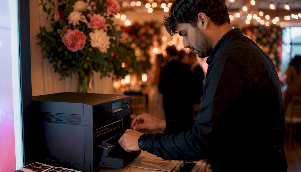 Owner-operator fixing photo booth printer